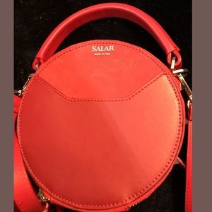 Salar Milano Red Suede Calfskin Crossbody Bag